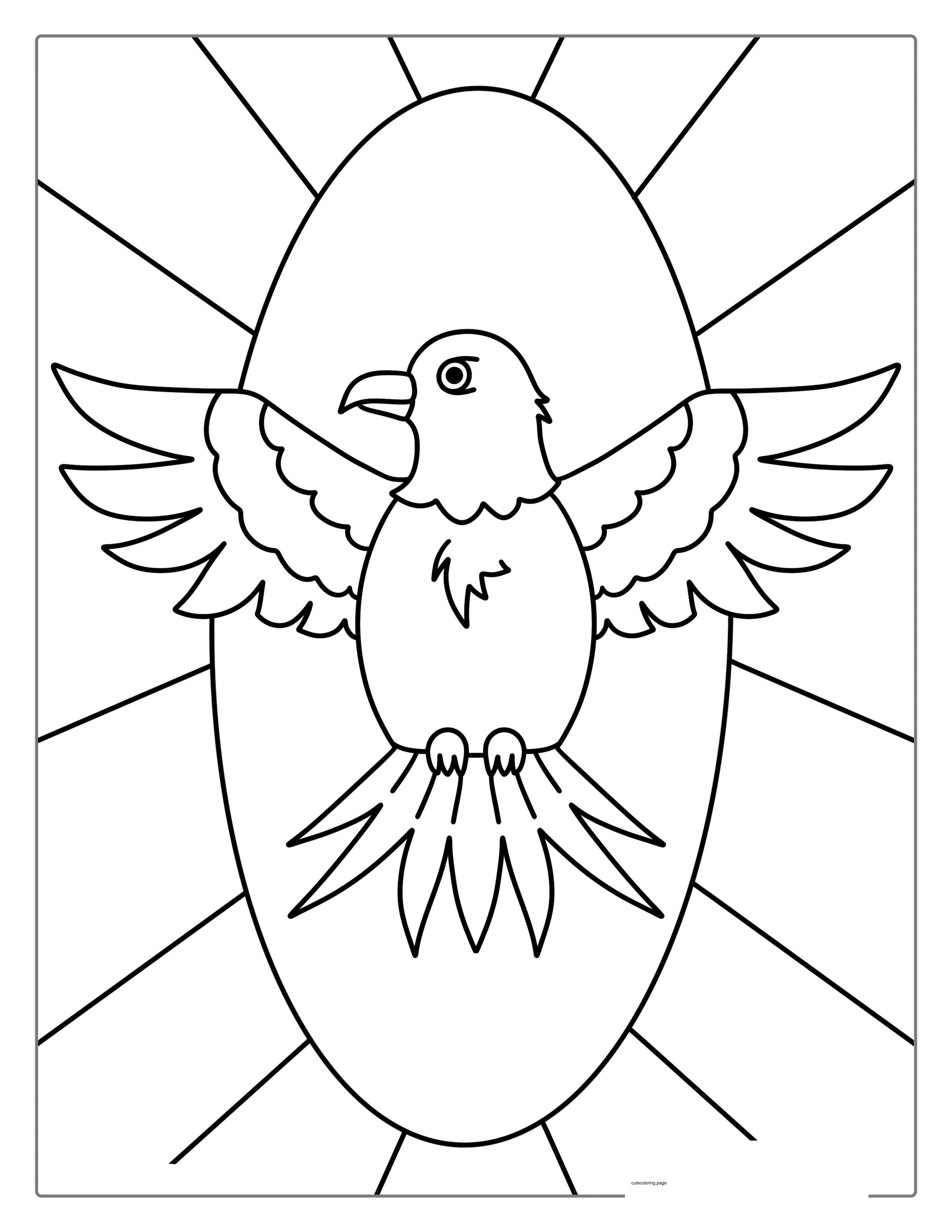 Bald Eagle Coloring Page For Preschoolers coloring page