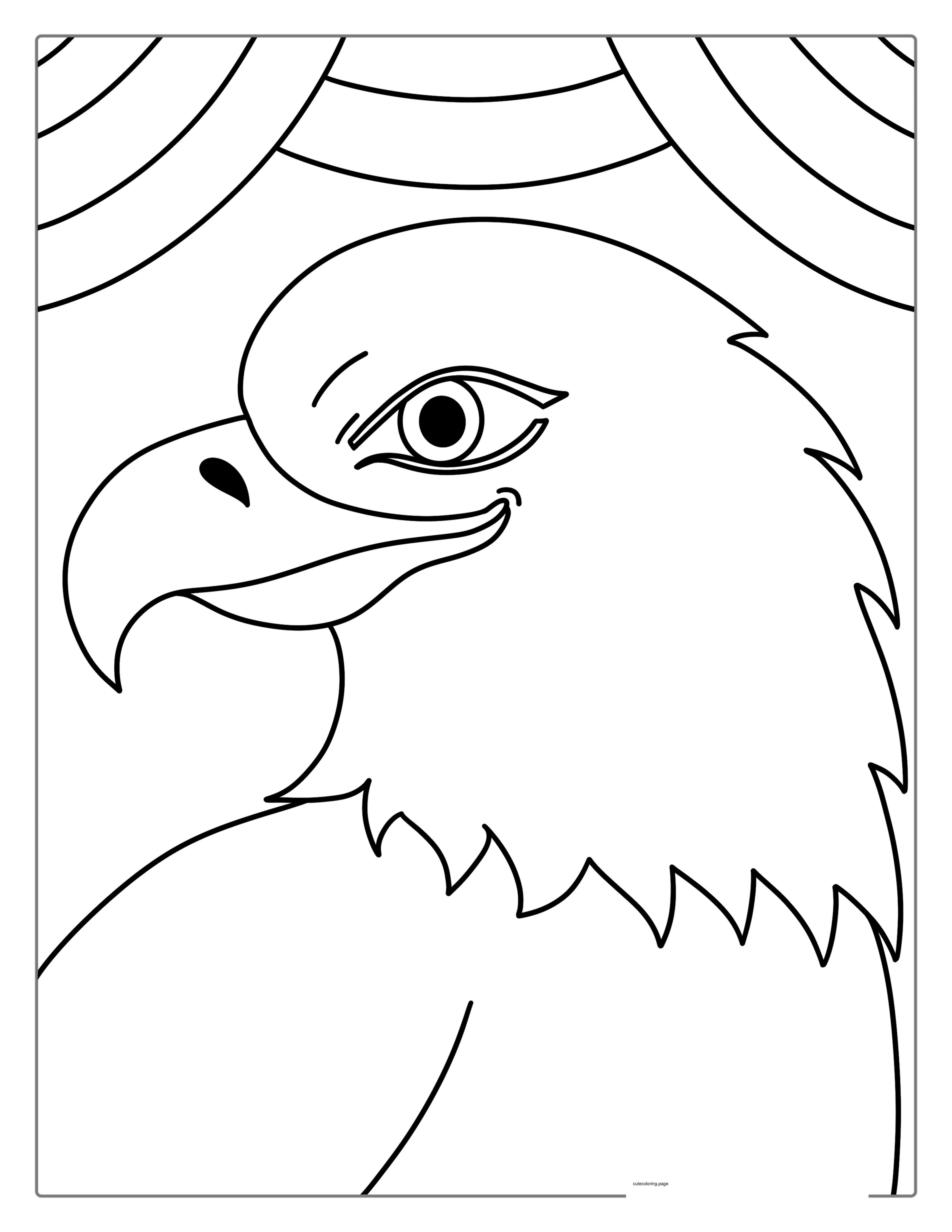 Bald Eagle Doodle Coloring In coloring page