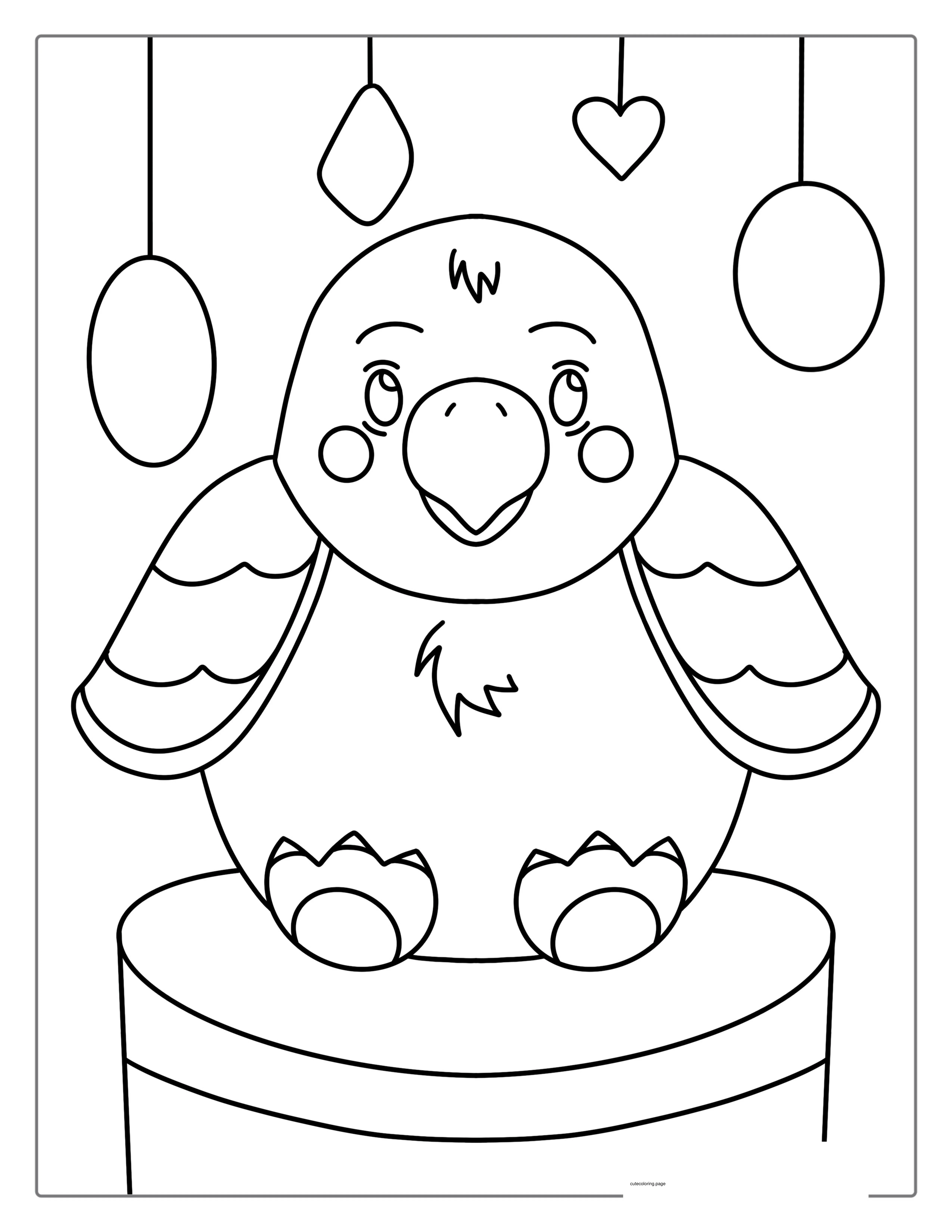 Easy Bald Eagle Coloring In For Preschoolers coloring page