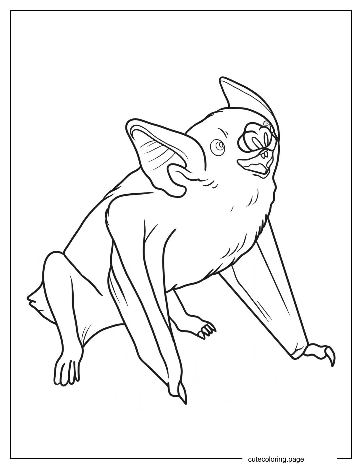 Smiling Vampire Bat Coloring Page coloring page