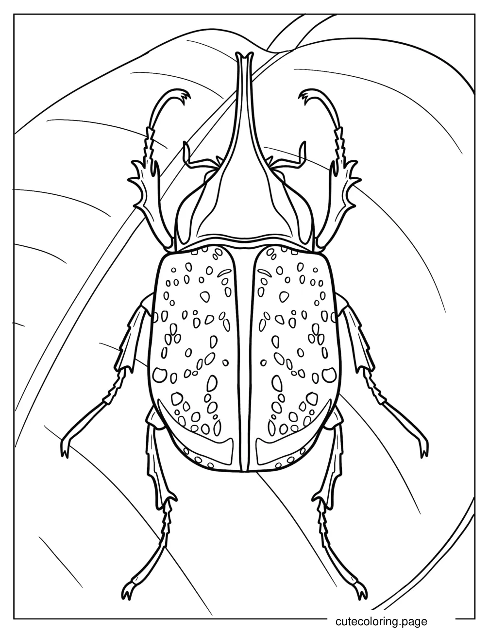 Eastern Hercules Beetle coloring page