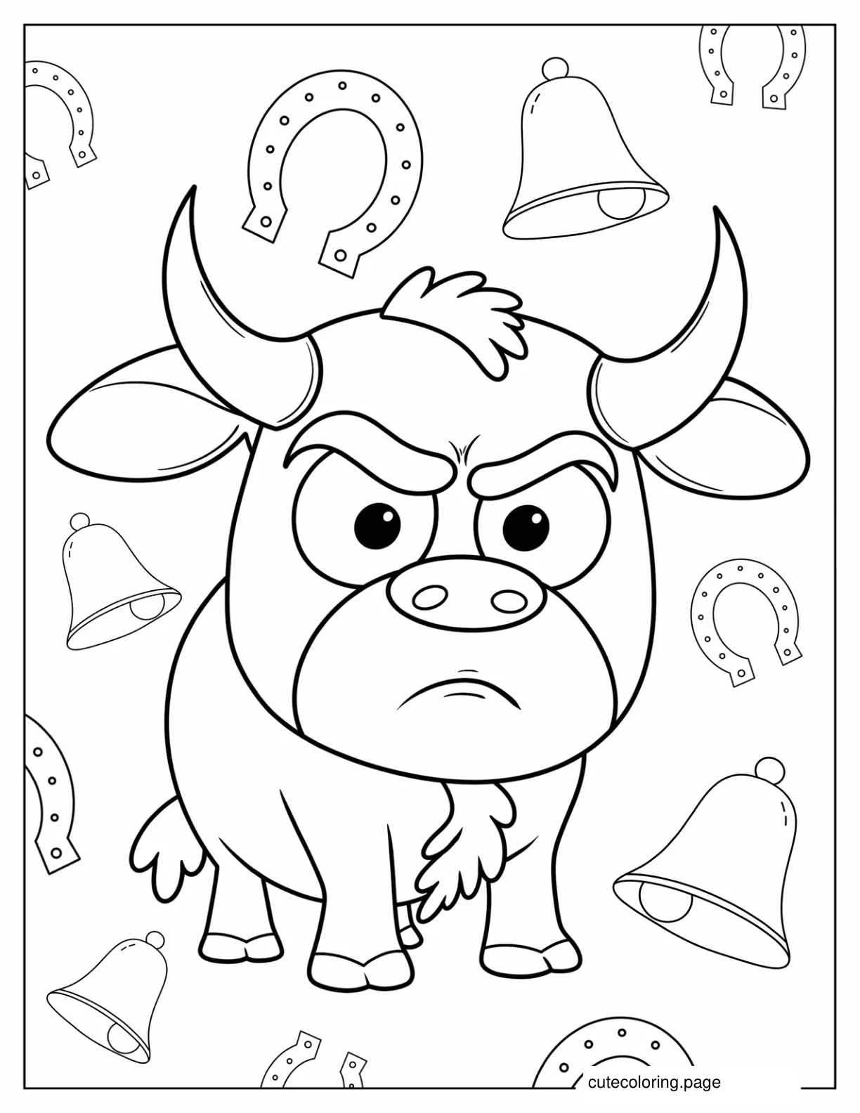 Coloring Page Of Cartoon Bull coloring page