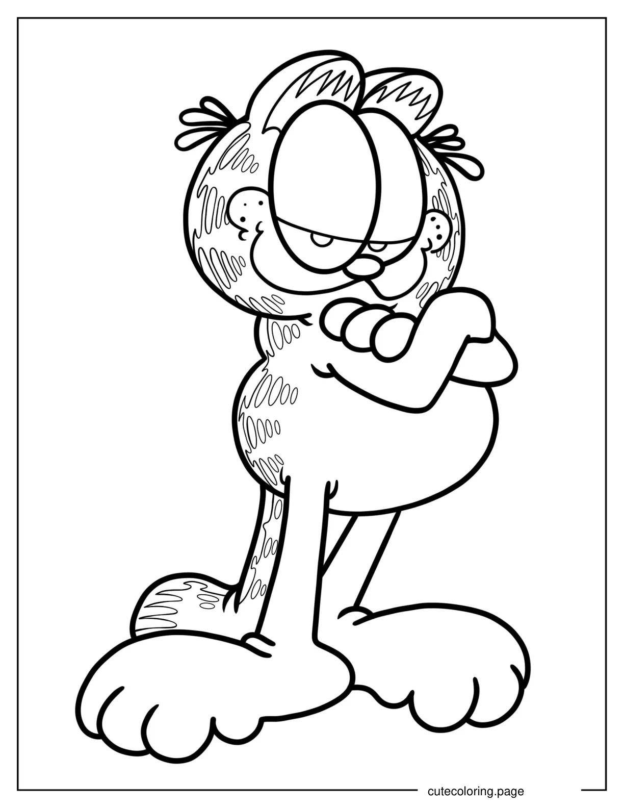 Detailed Garfield Coloring Page For Kids coloring page