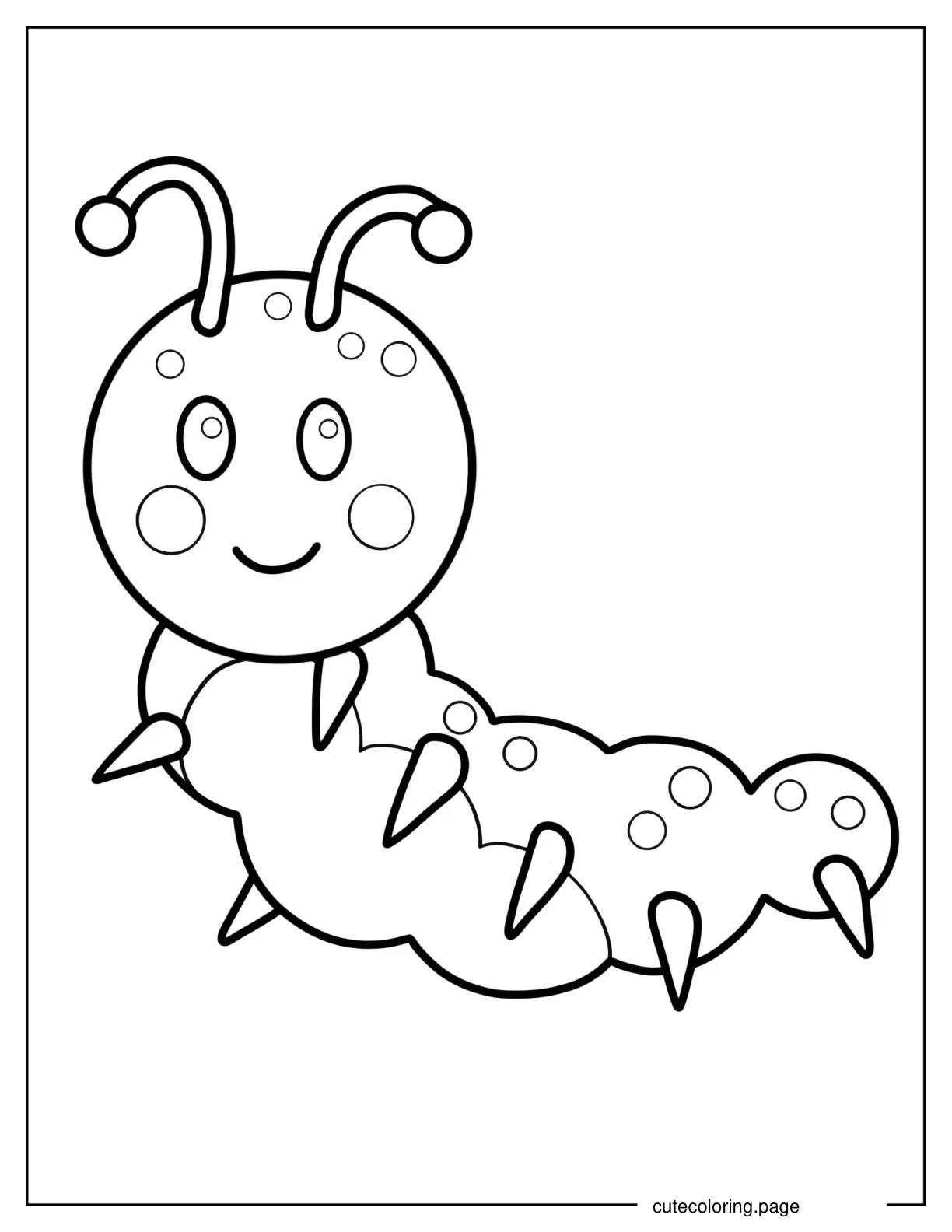 Easy Caterpillar Coloring Page For Preschoolers coloring page