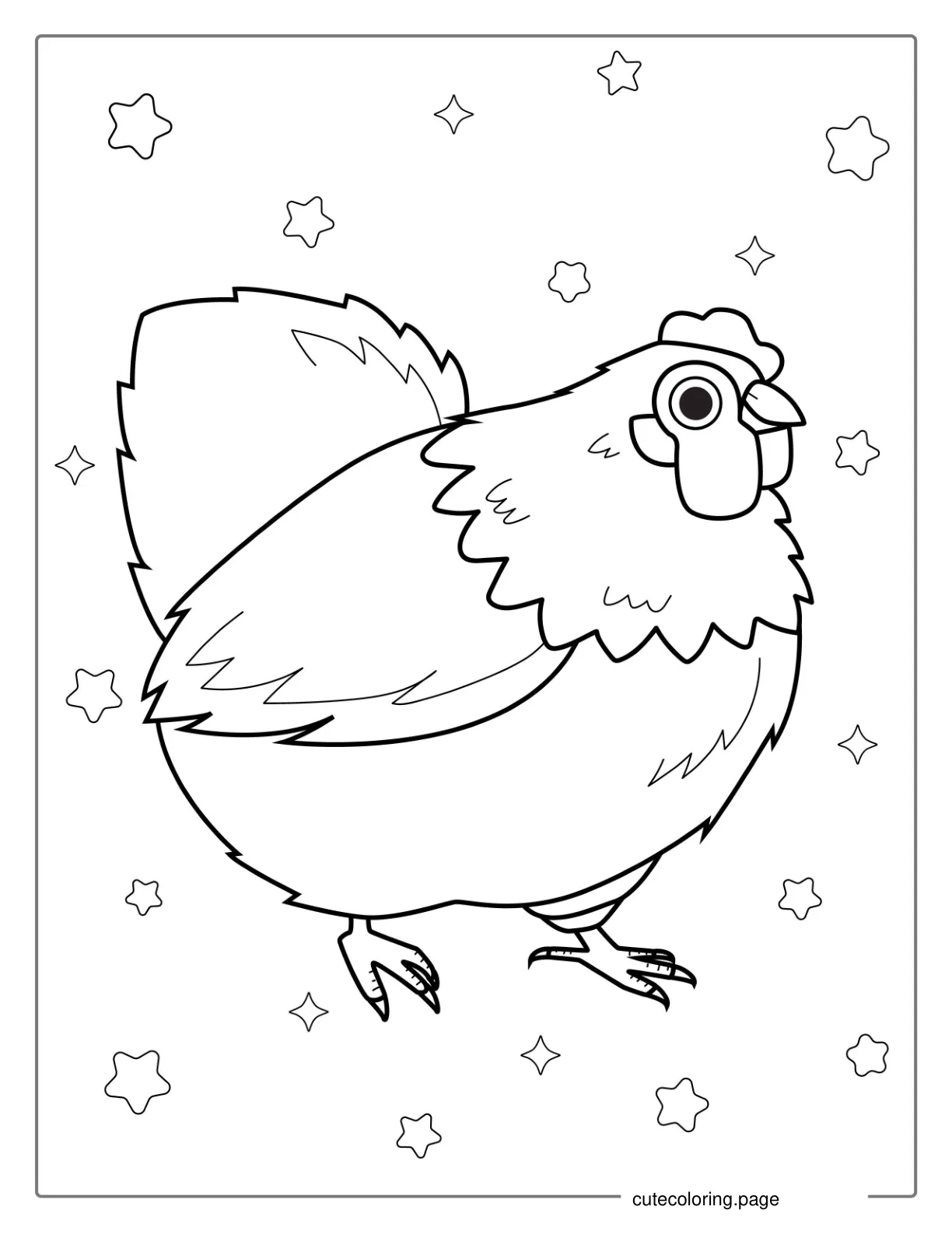 Plump Baby Chicken Coloring Page coloring page