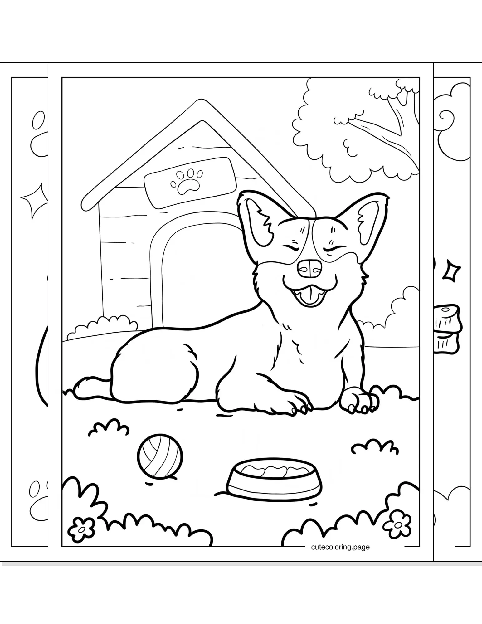 corgi coloring pages coloring page