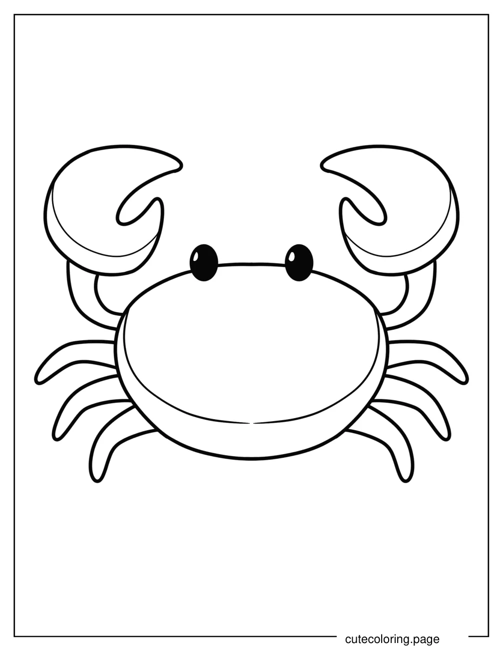 Easy Crab Outline Coloring Sheet coloring page