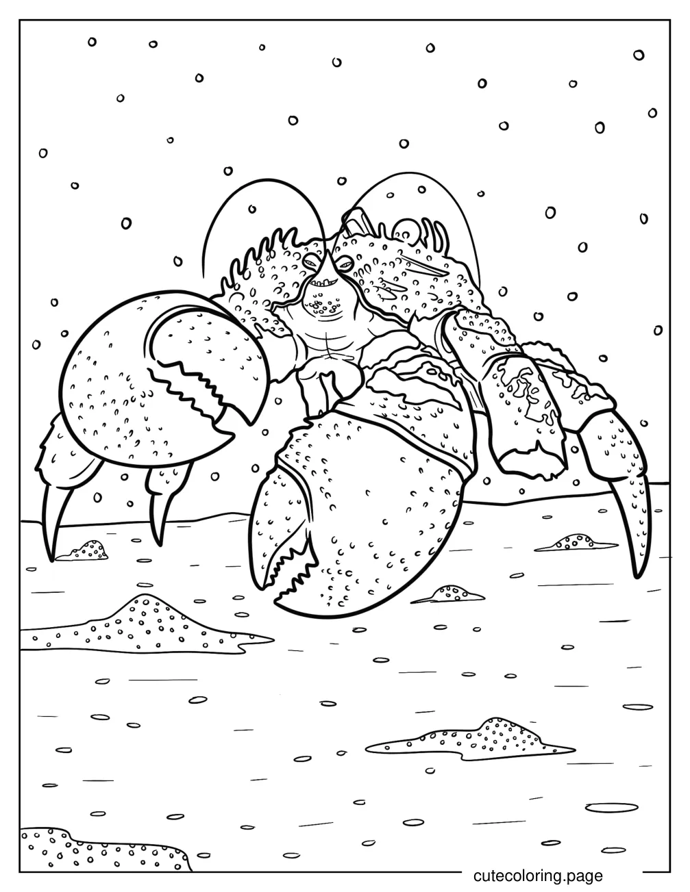 Tamatoa Crab From Moana Coloring Sheet coloring page