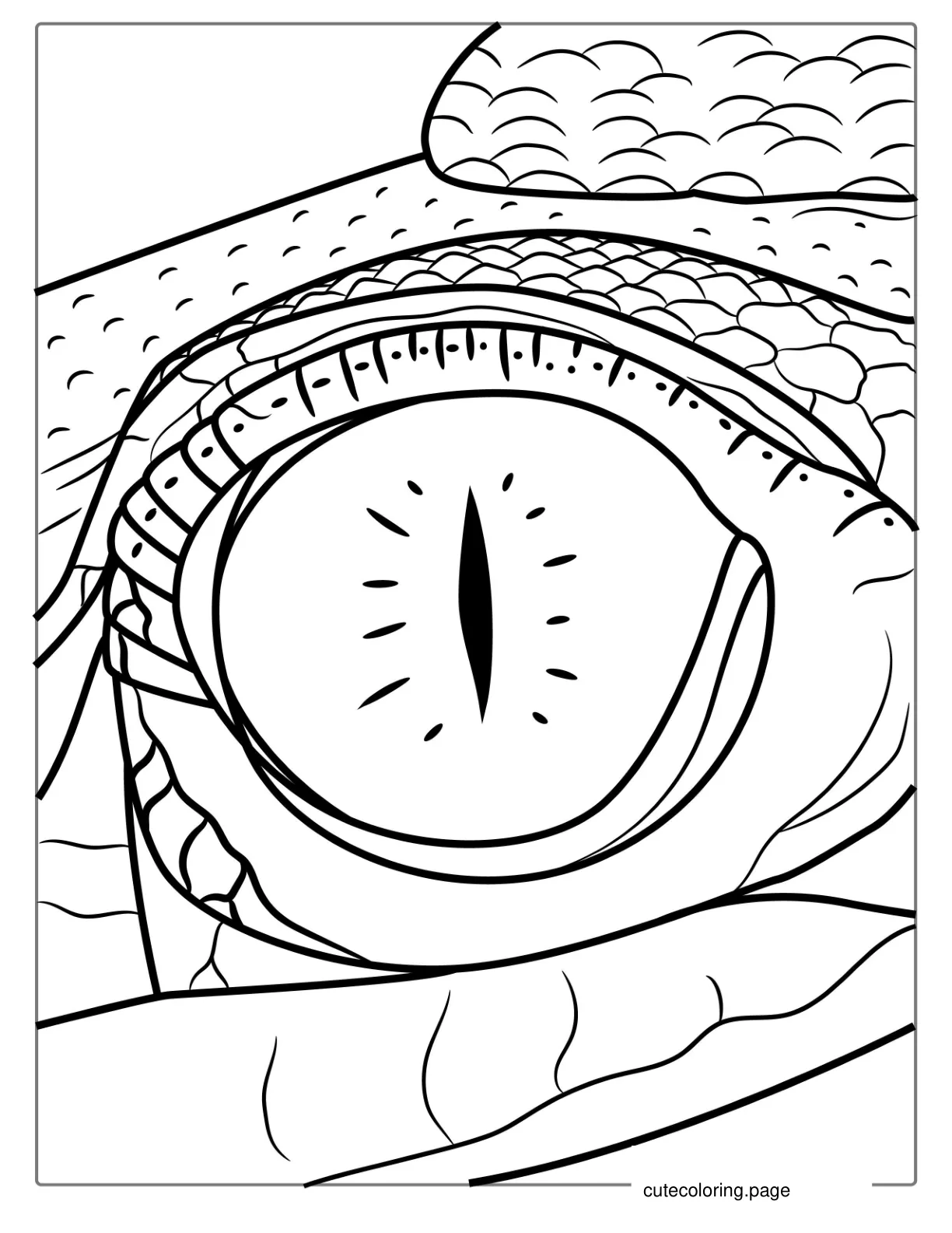 Coloring Page Of a Crocodile Eye coloring page