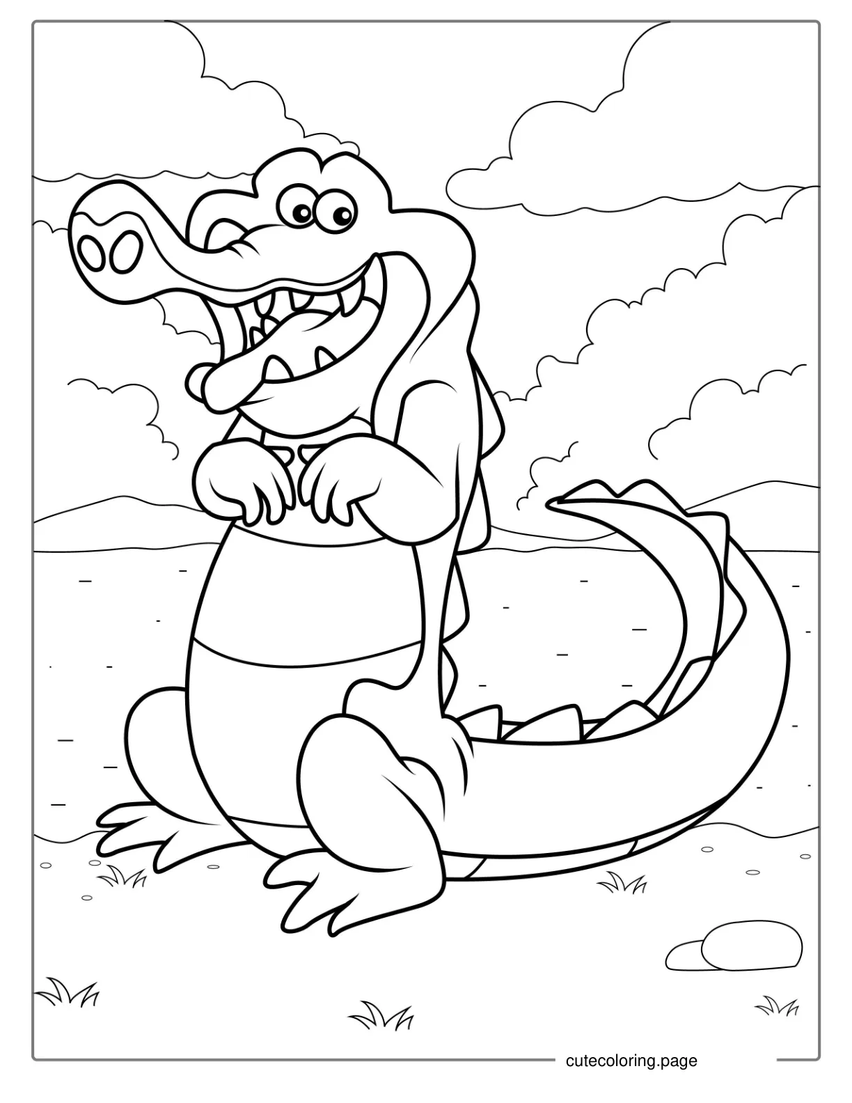 Crocodile From Peter Pan Coloring Sheet coloring page