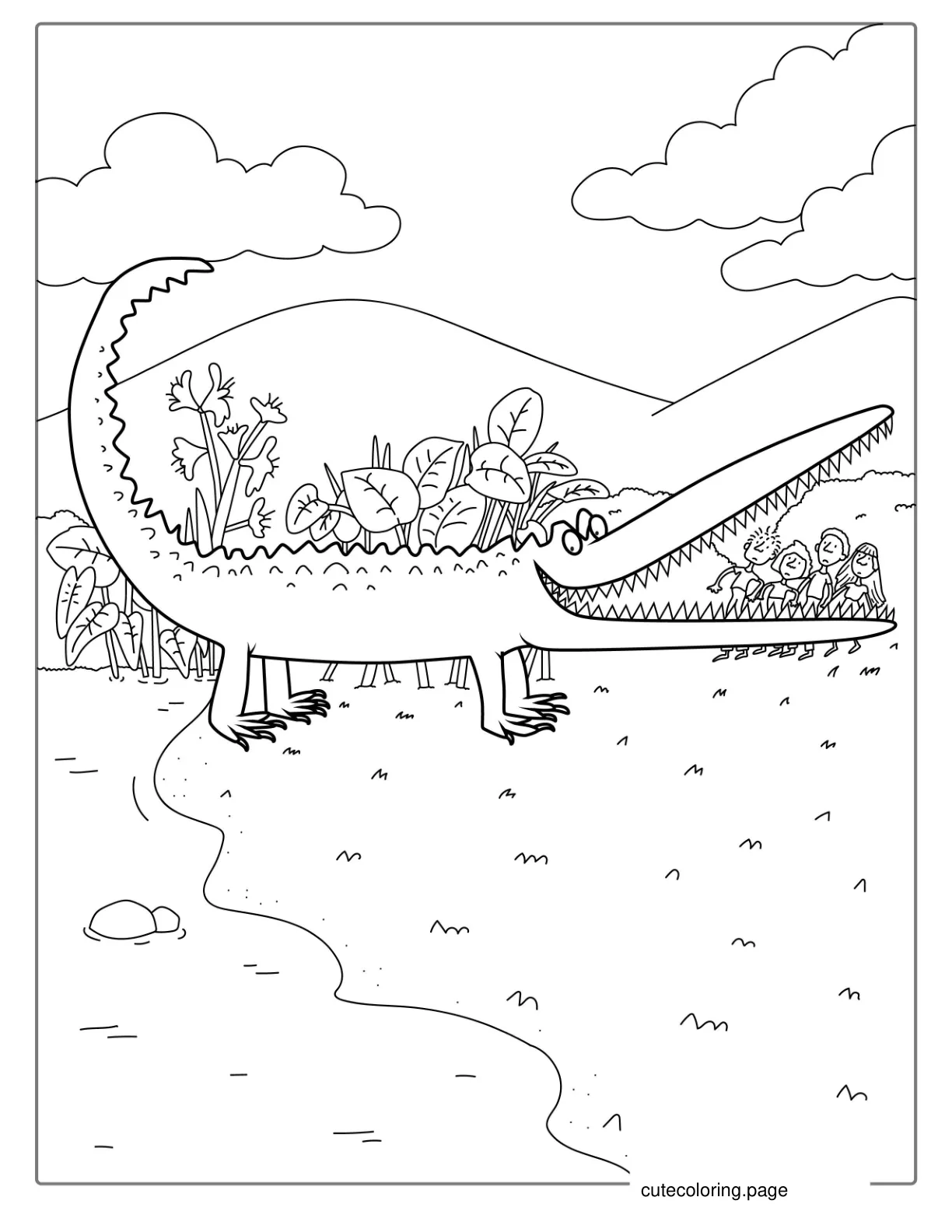 The Enormous Crocodile Coloring Page coloring page