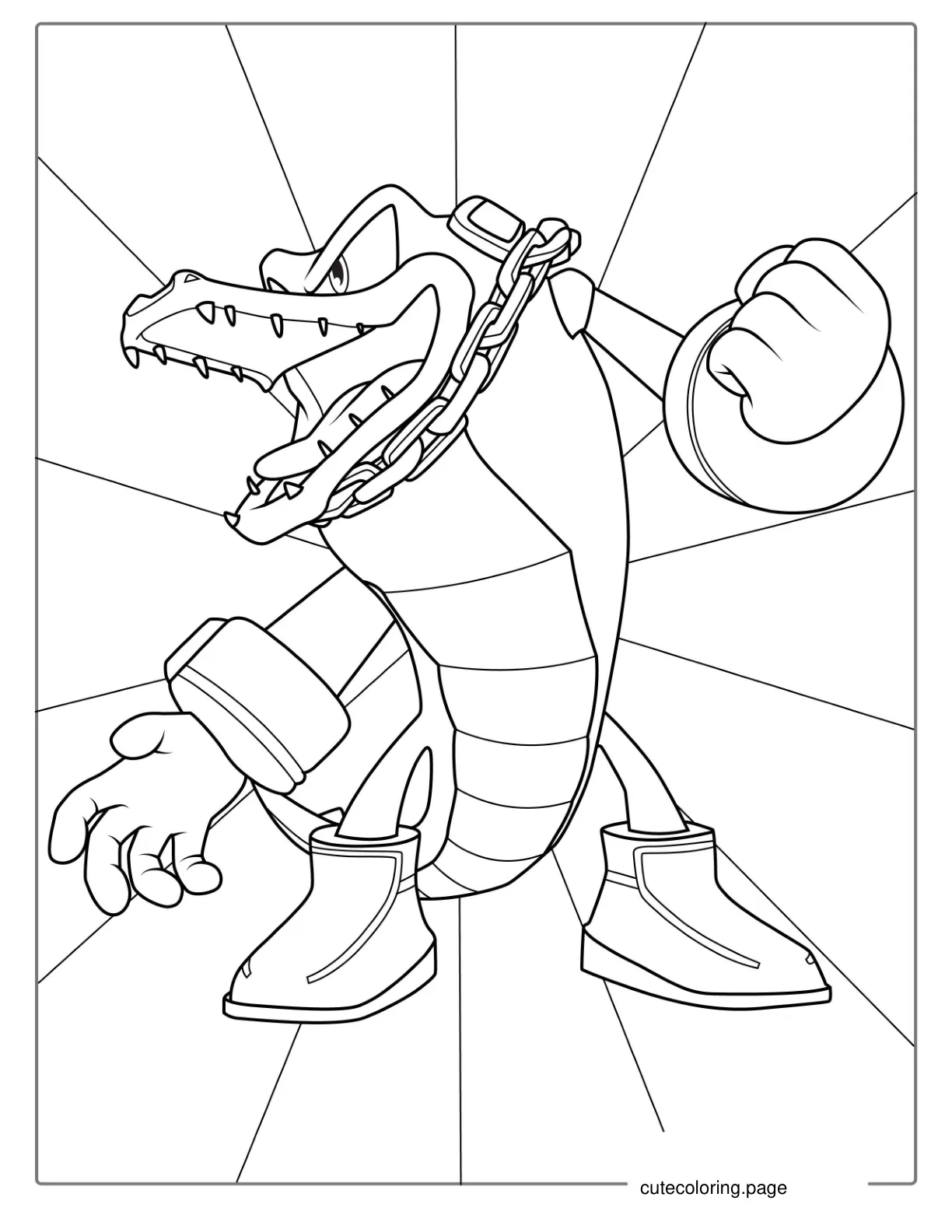 Vector The Crocodile Coloring Page For Kids coloring page