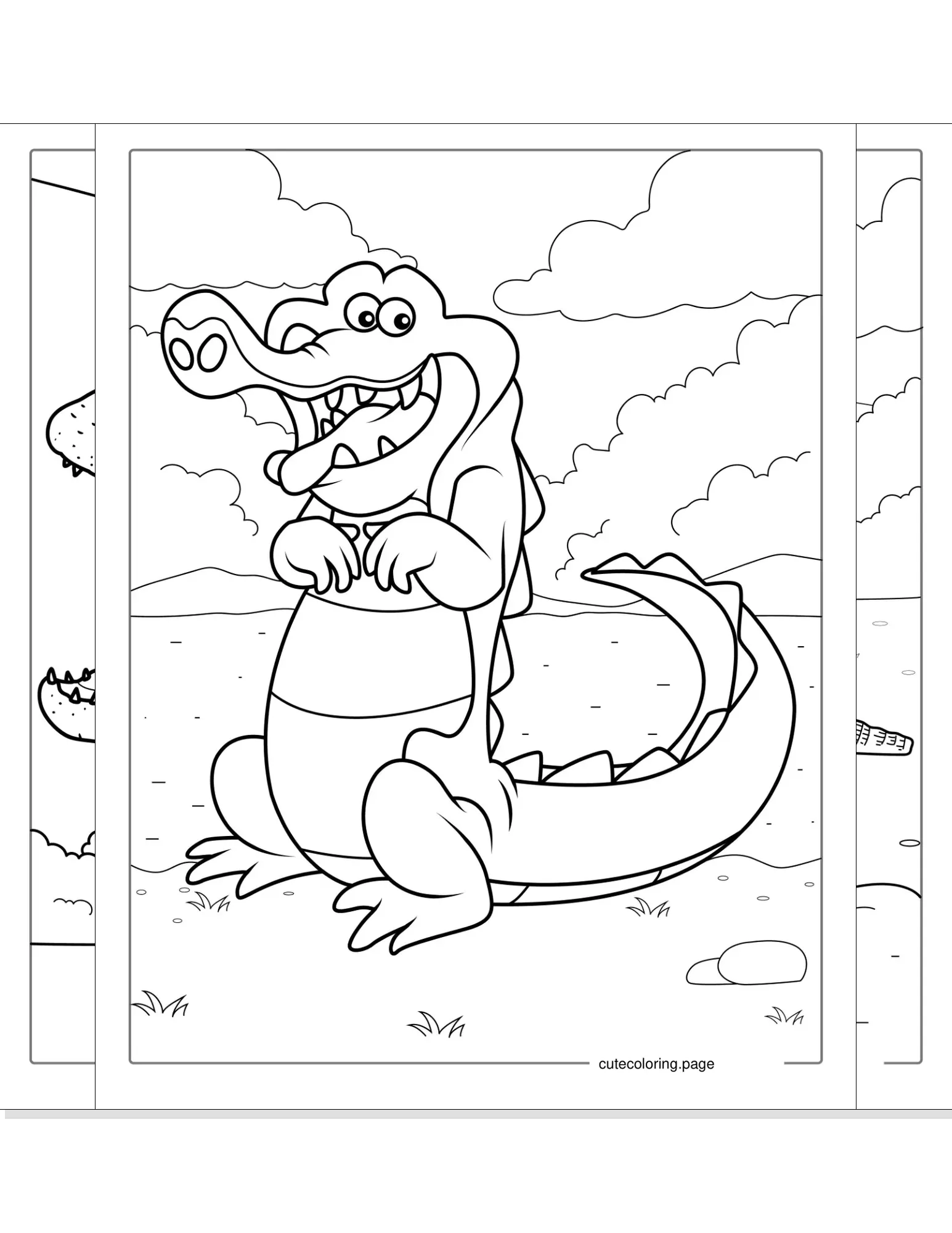 crocodile coloring pages coloring page