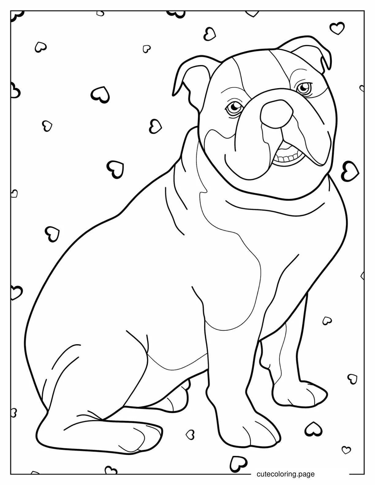 Coloring Page Of American Bulldog coloring page