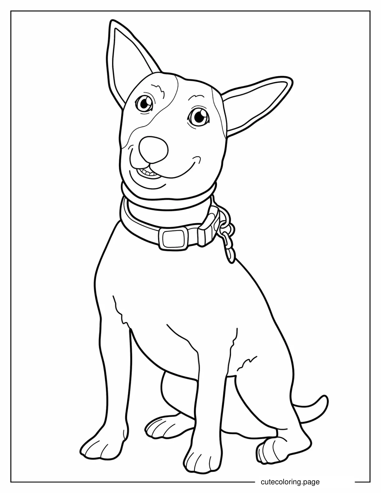 Jack Russell Dog With Perked Ears Coloring In coloring page