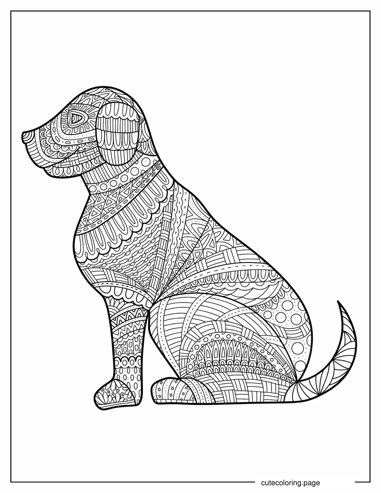 Labrador Retriever Dog Mandala coloring page