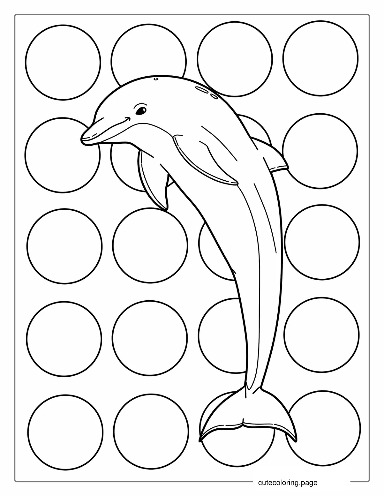 Common Bottlenose Dolphin Coloring Page coloring page