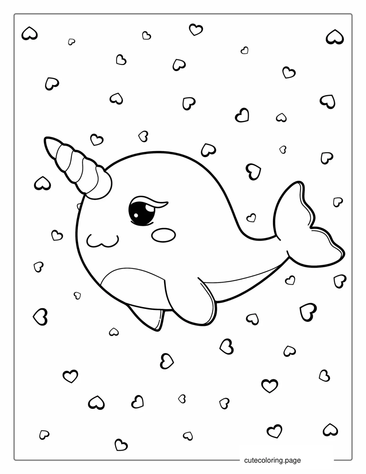 Cute Unicorn Dolphin Coloring Sheet For Kids coloring page