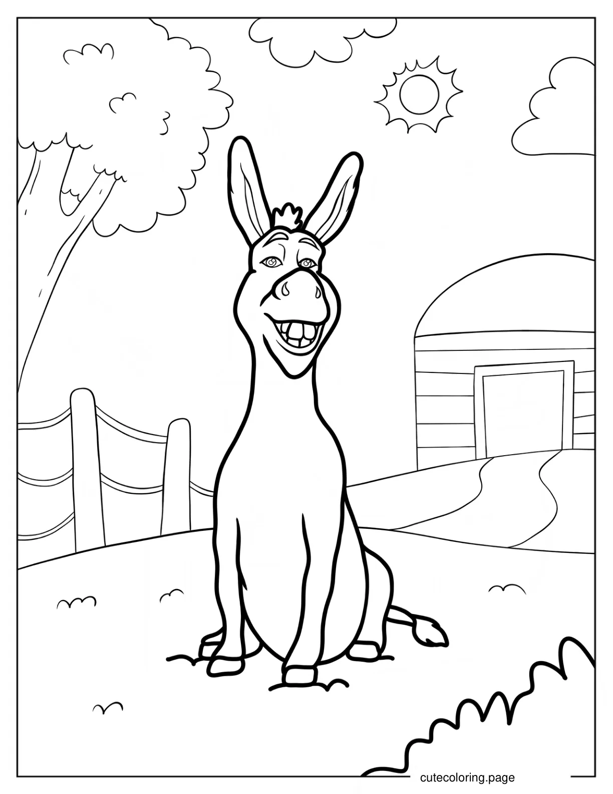 Donkey From Shrek coloring page