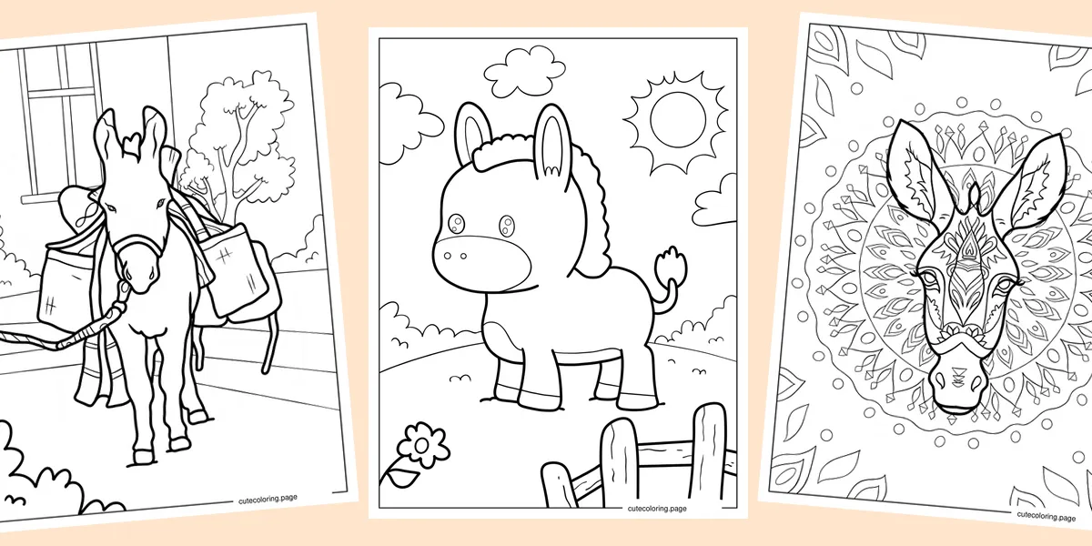 donkey-coloring-pages