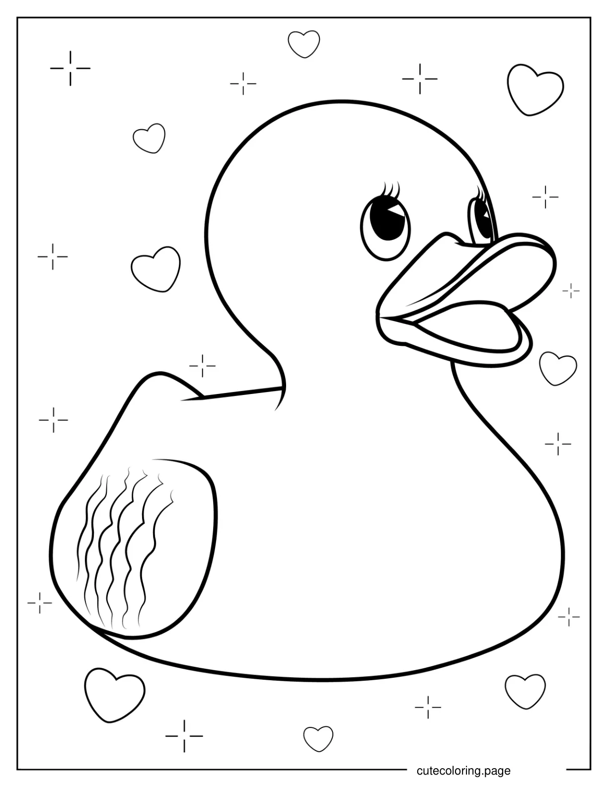 Rubber Duck Coloring Picture For Preschoolers coloring page