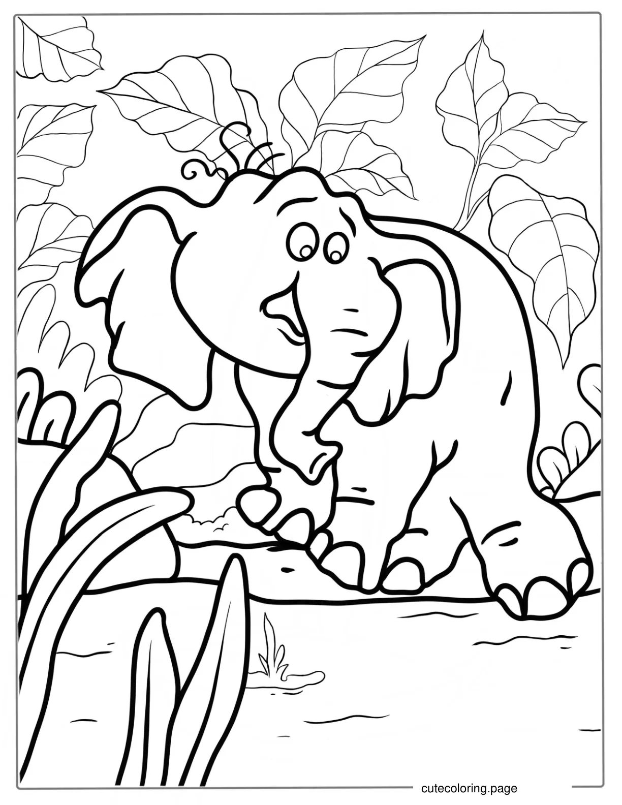 Tantor Elephant From Tarzan Coloring Page coloring page