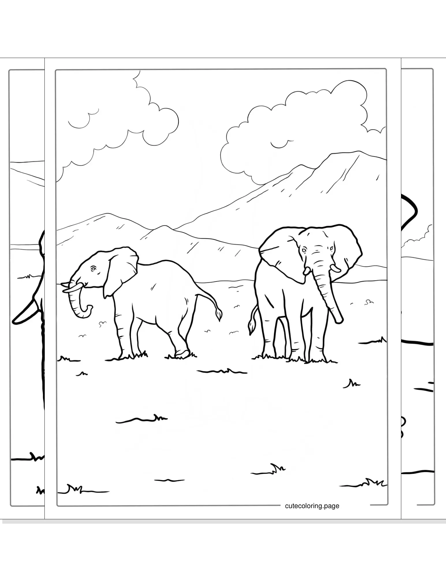 elephant coloring pages coloring page