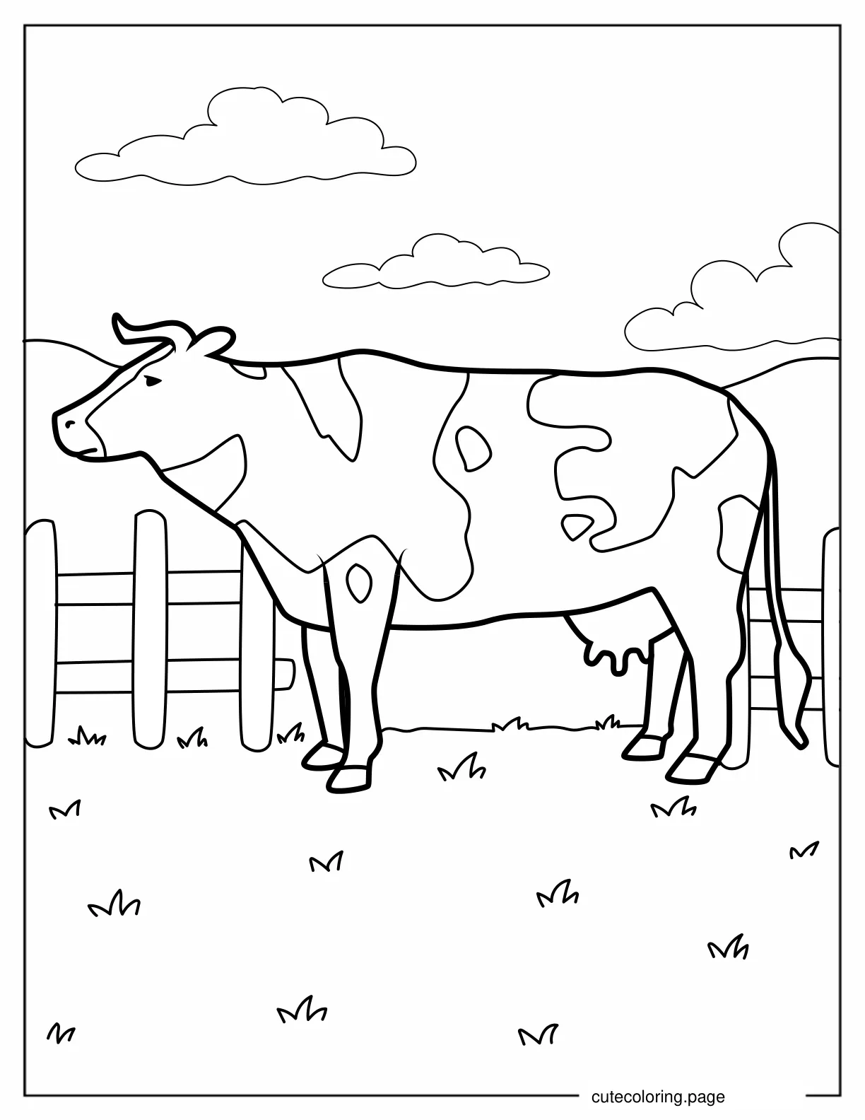 Common Farm Cow coloring page