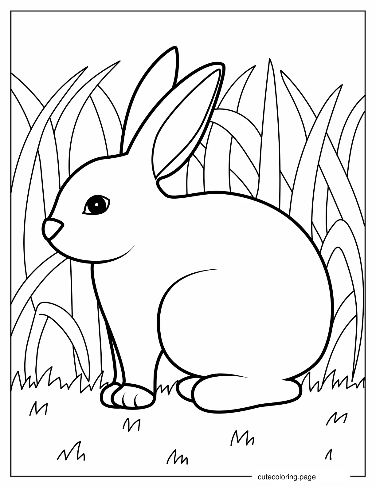 Cute Wild Rabbit coloring page