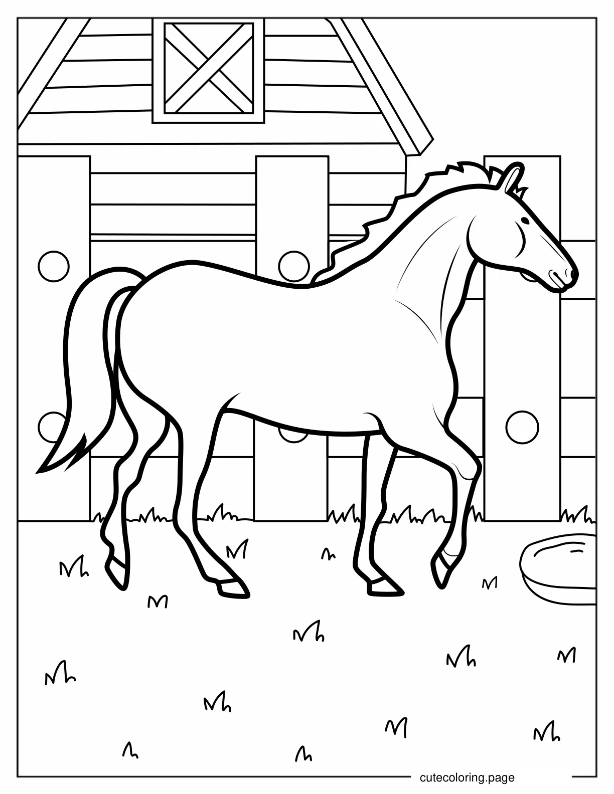 Farm Horse Coloring Page coloring page