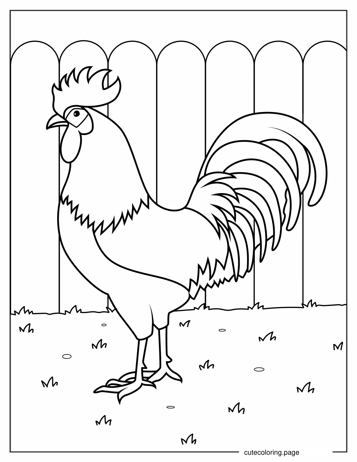 Head Farm Rooster To Color coloring page