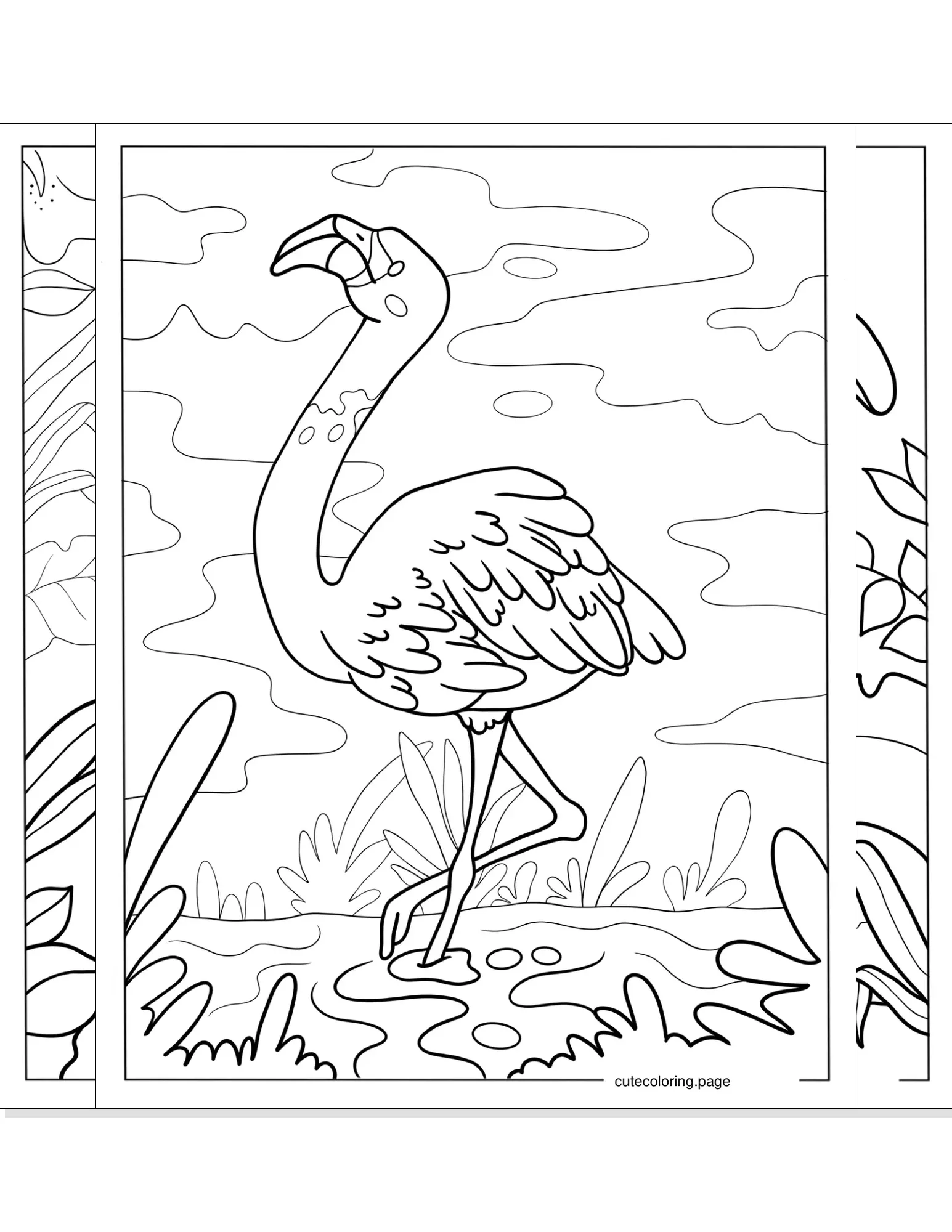 flamingo coloring pages coloring page