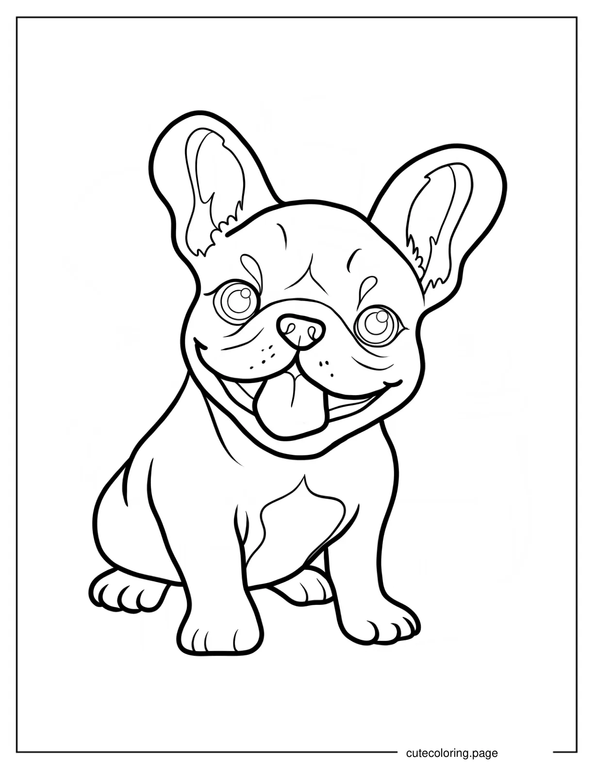 Baby French Bulldog Coloring Page For Kids coloring page