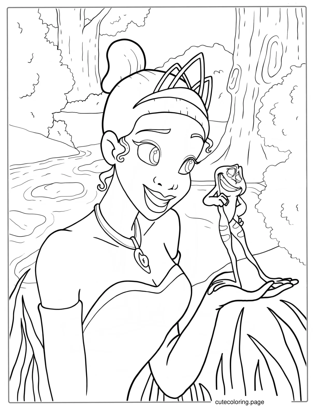 Disney Princes And The Frog Coloring Sheet coloring page