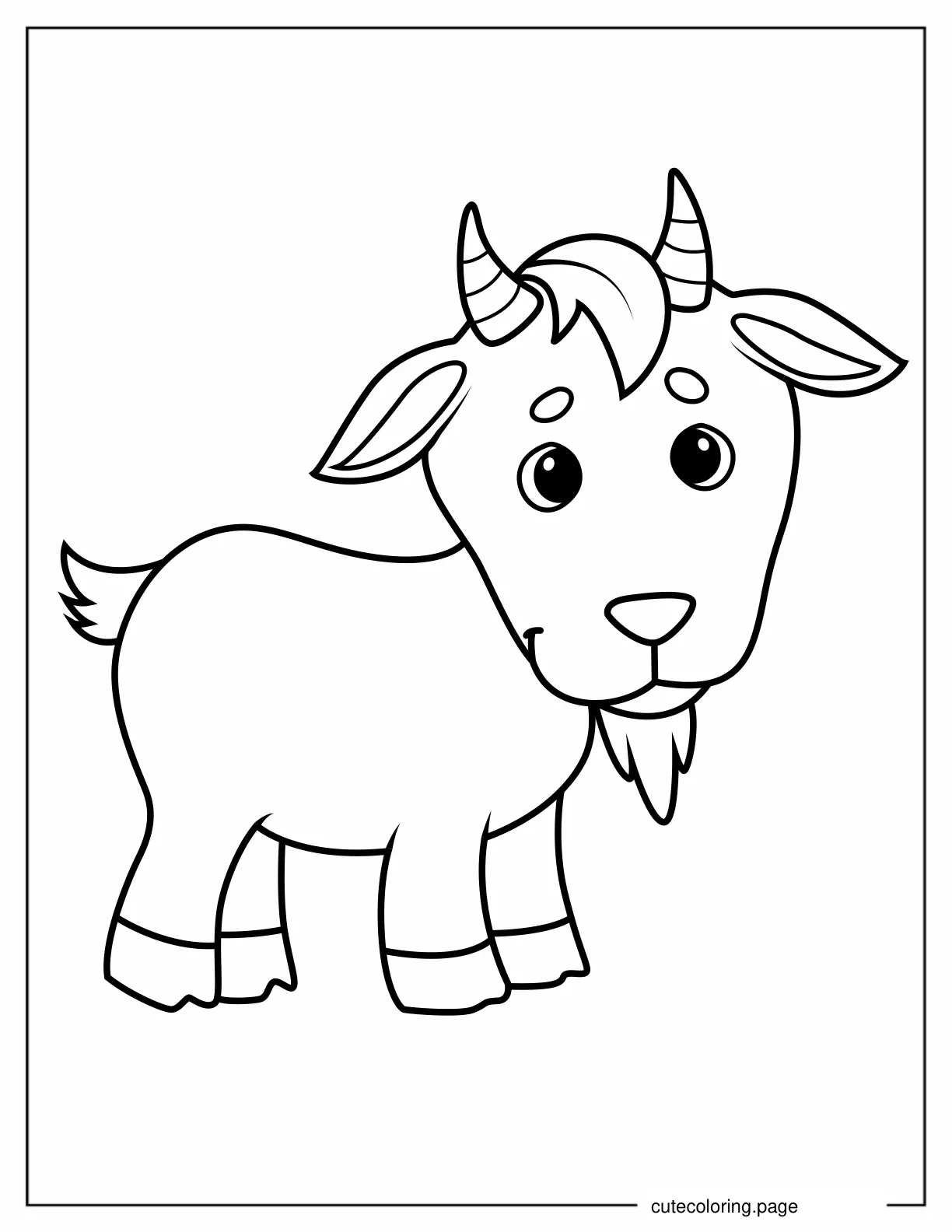 Goat Coloring Page For Preschoolers coloring page