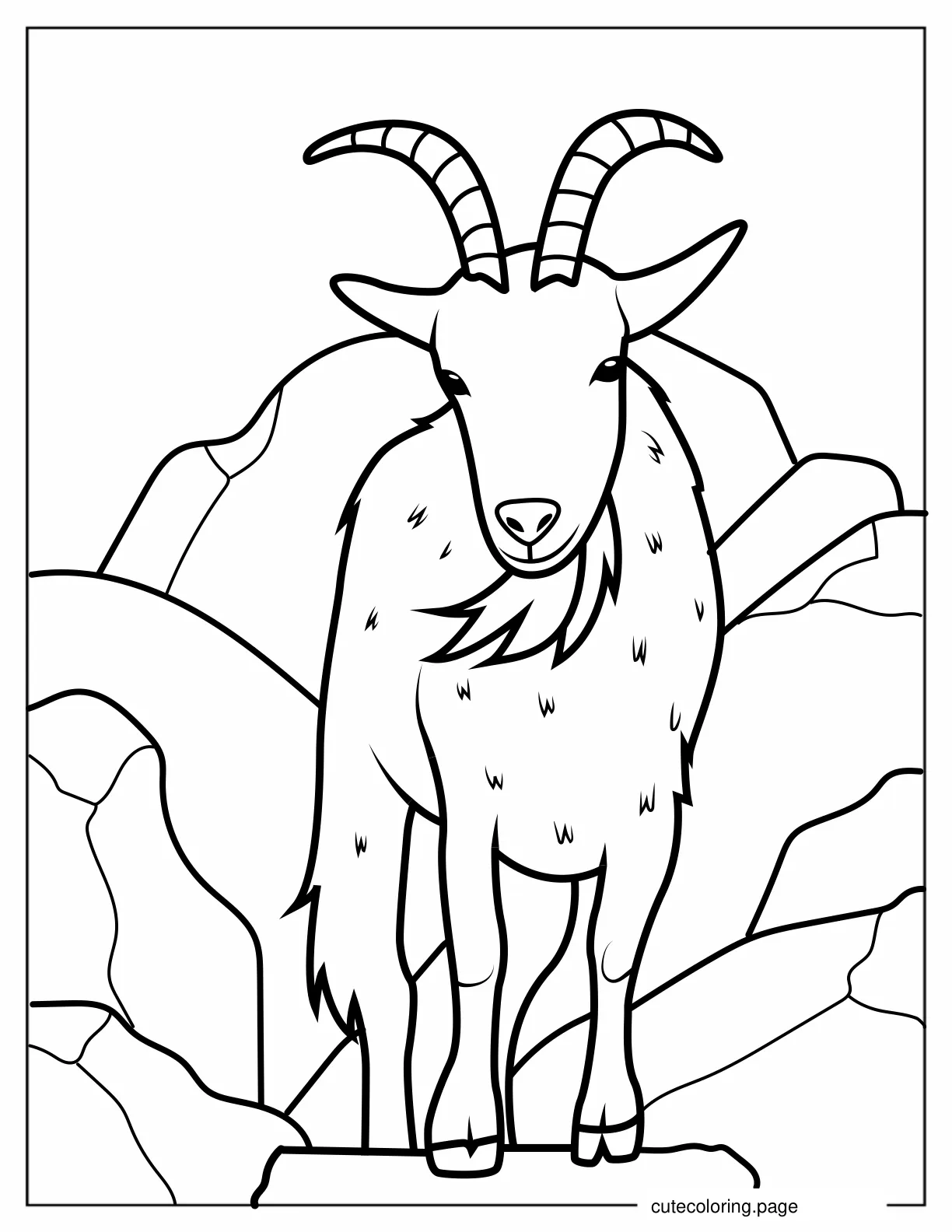 Mountain Goat Coloring Page coloring page