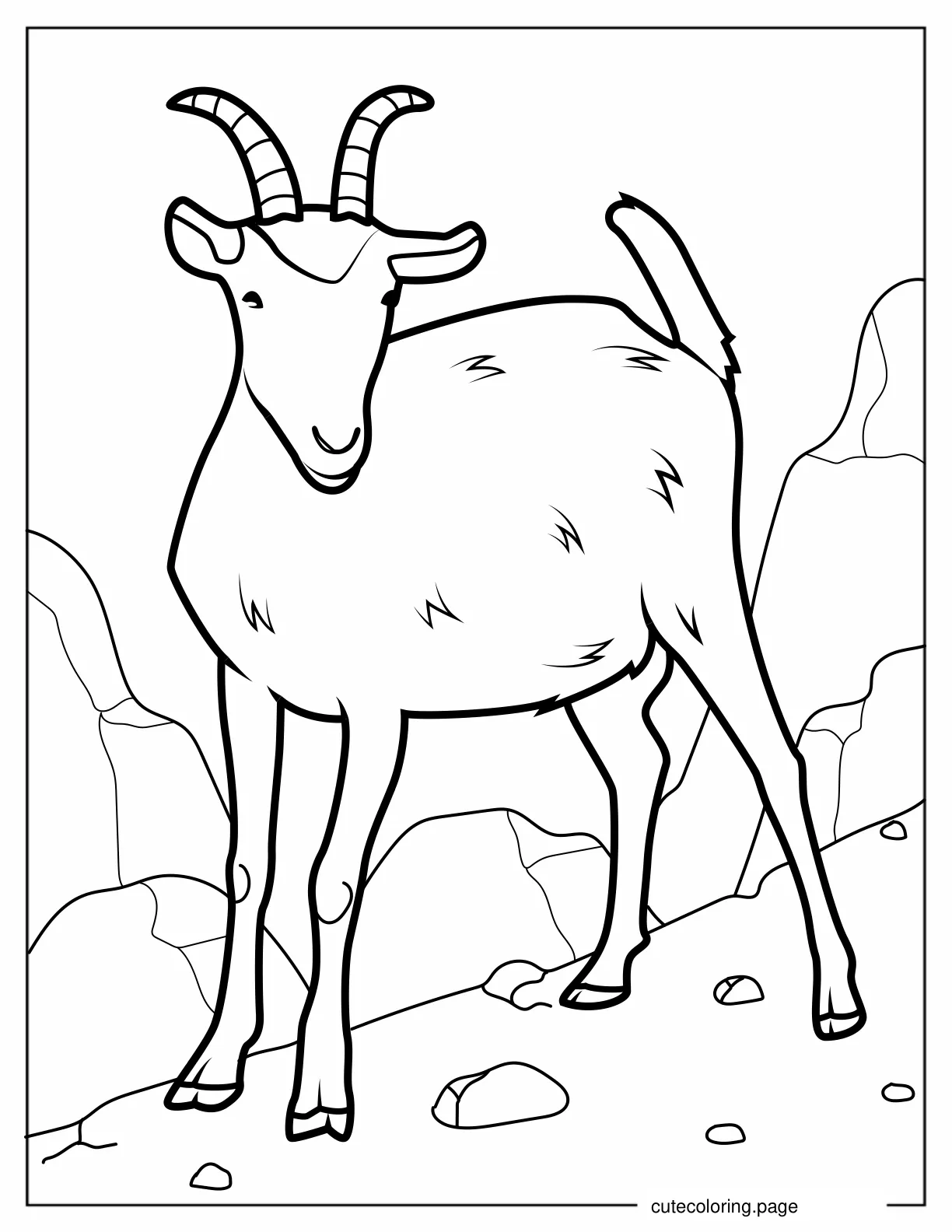 Wild Mountain Goat coloring page