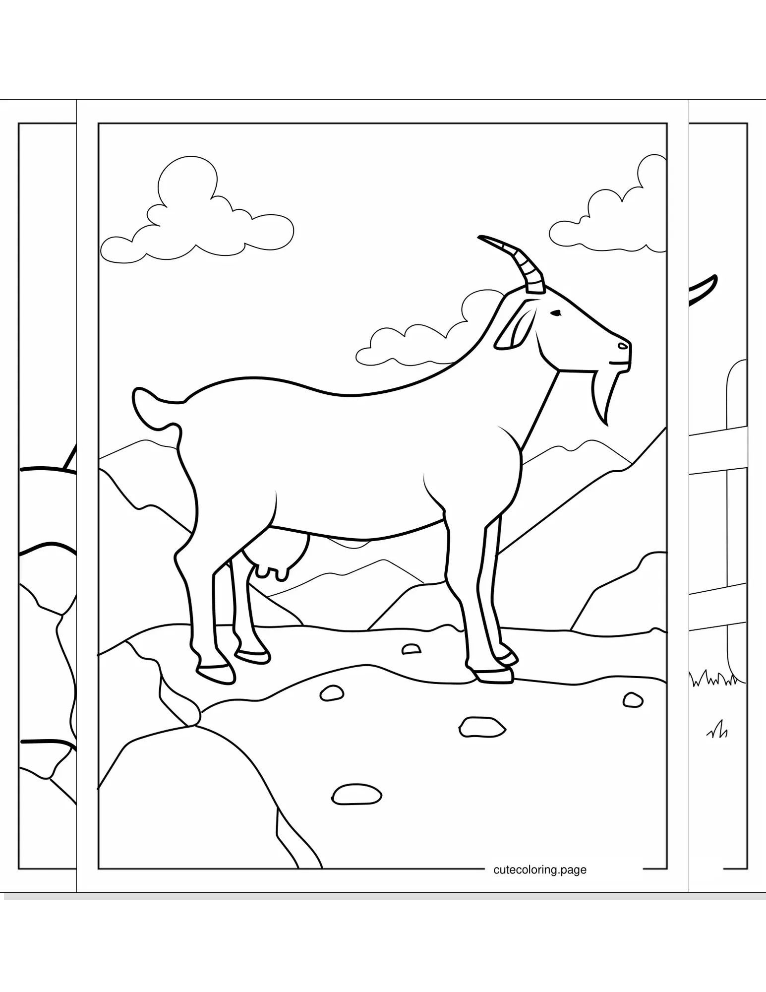 goat coloring pages coloring page