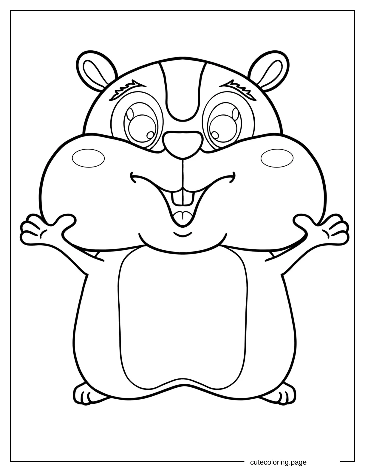 Coloring Sheet Of Cartoon Hamster coloring page