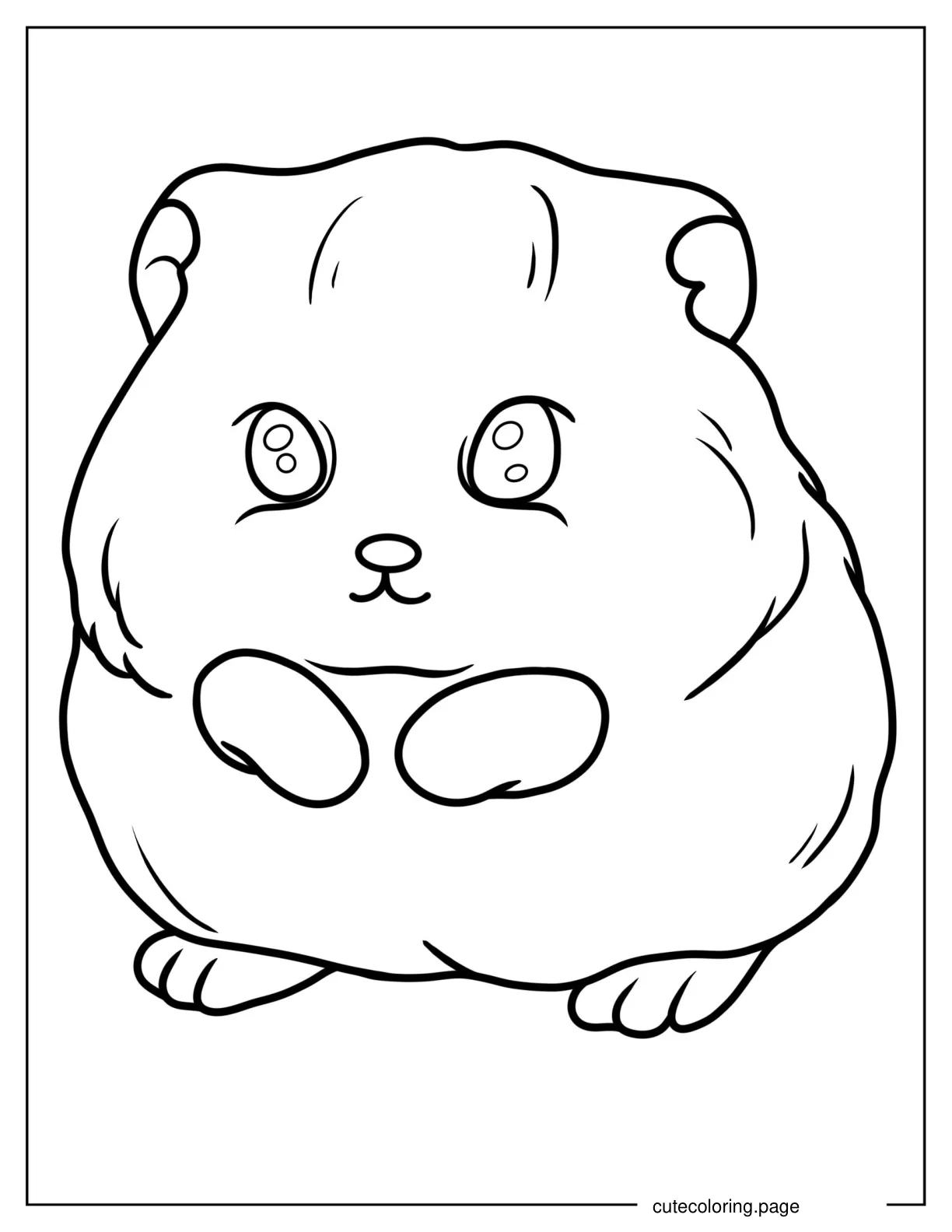 Cute Baby Hamster Coloring Sheet coloring page