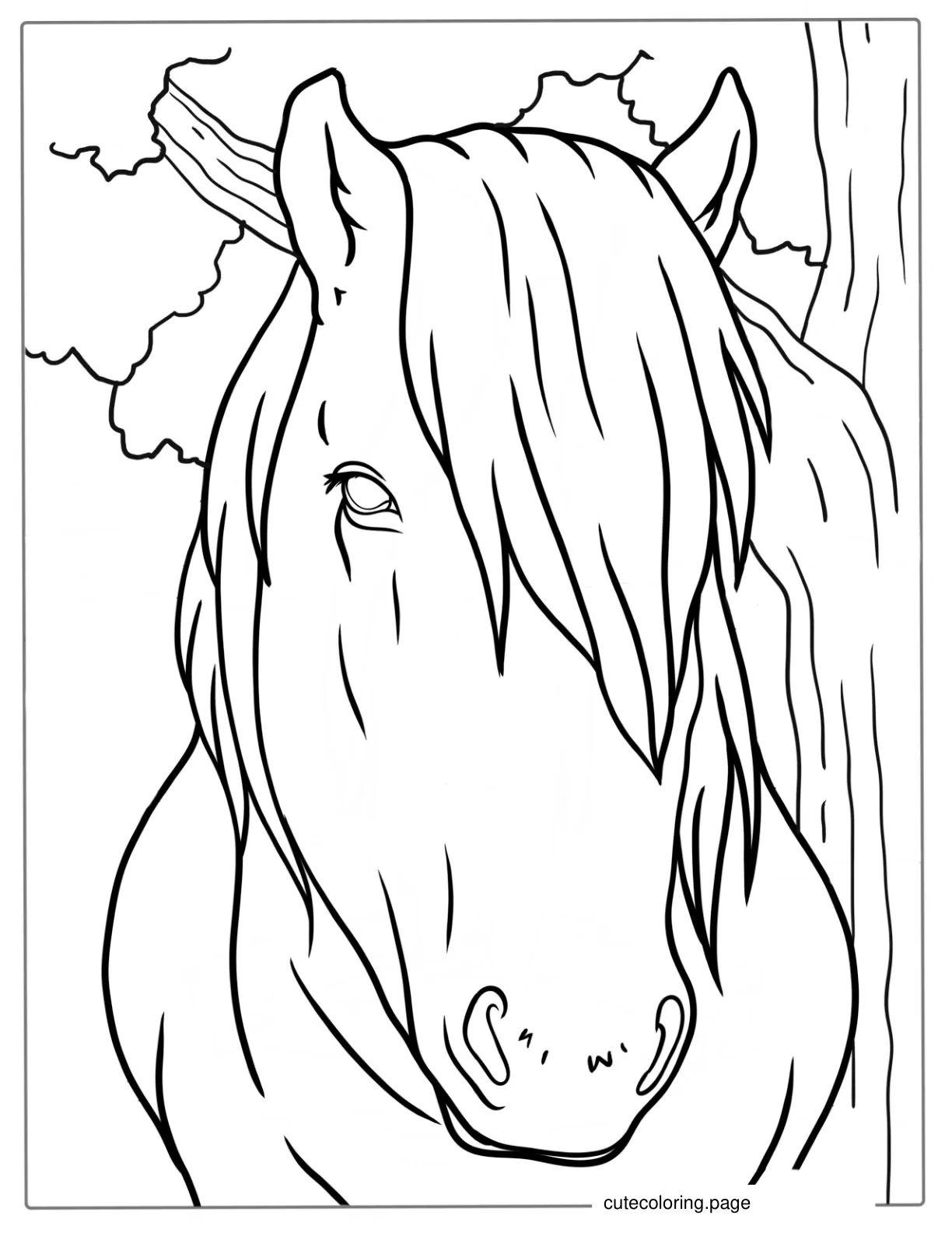 Cute Miniature Horse To Color coloring page