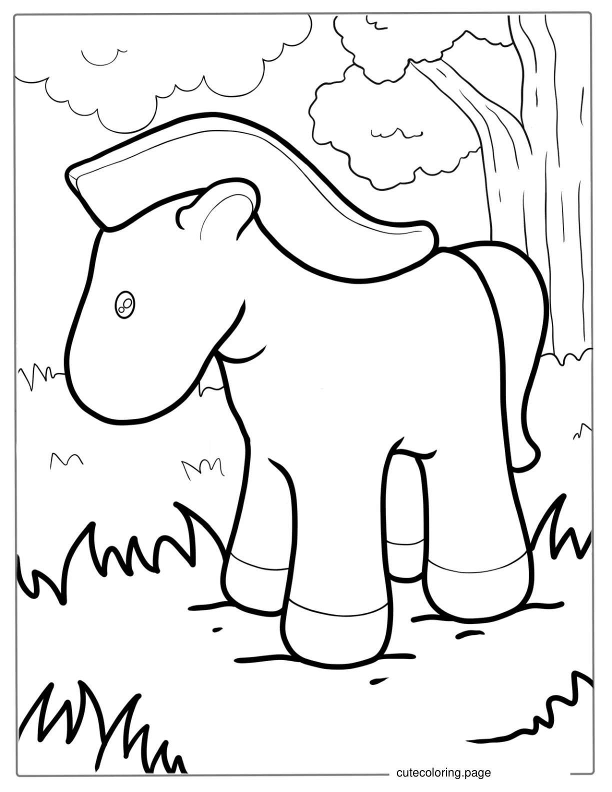 Easy Horse Picture Coloring Page coloring page