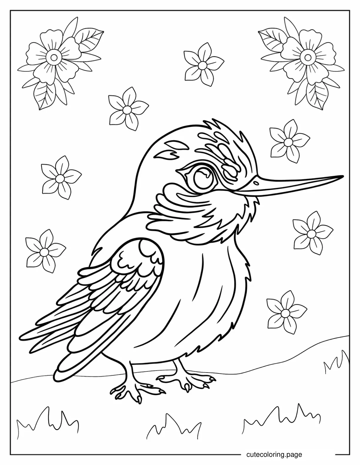 Baby Hummingbird coloring page