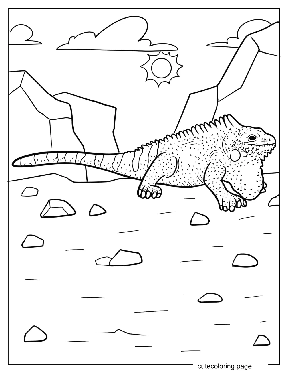 Schleich Iguana Under The Sun coloring page