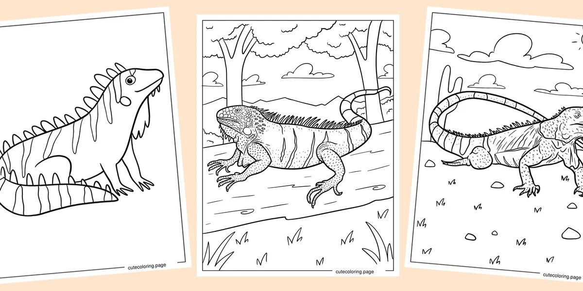 iguana-coloring-pages