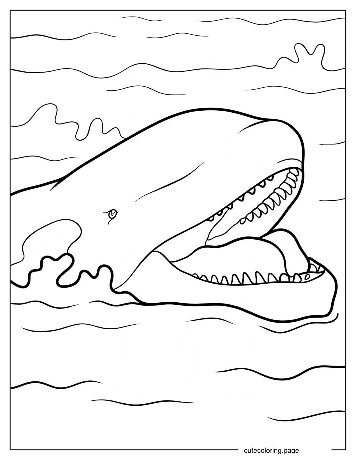 Close Up Of Realistic Orca Smiling Coloring Page coloring page