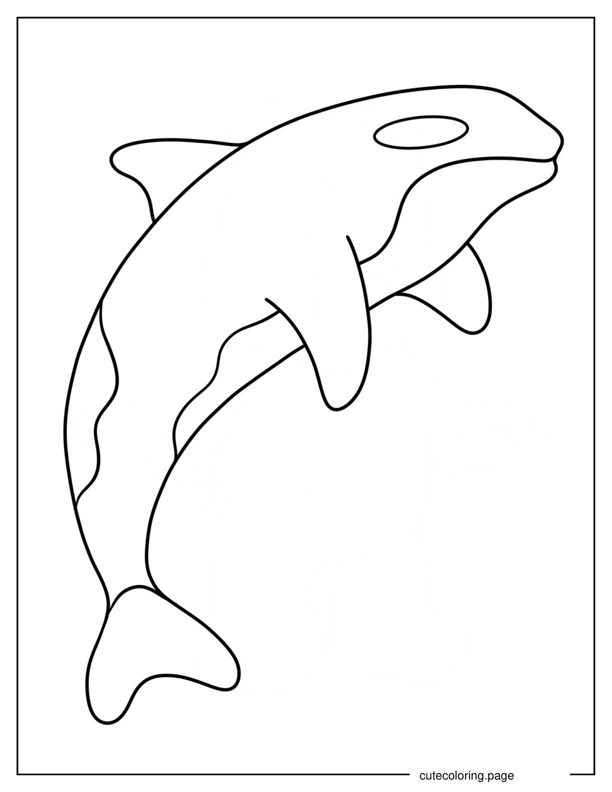 Large Orca Coloring Sheet For Preschoolers coloring page