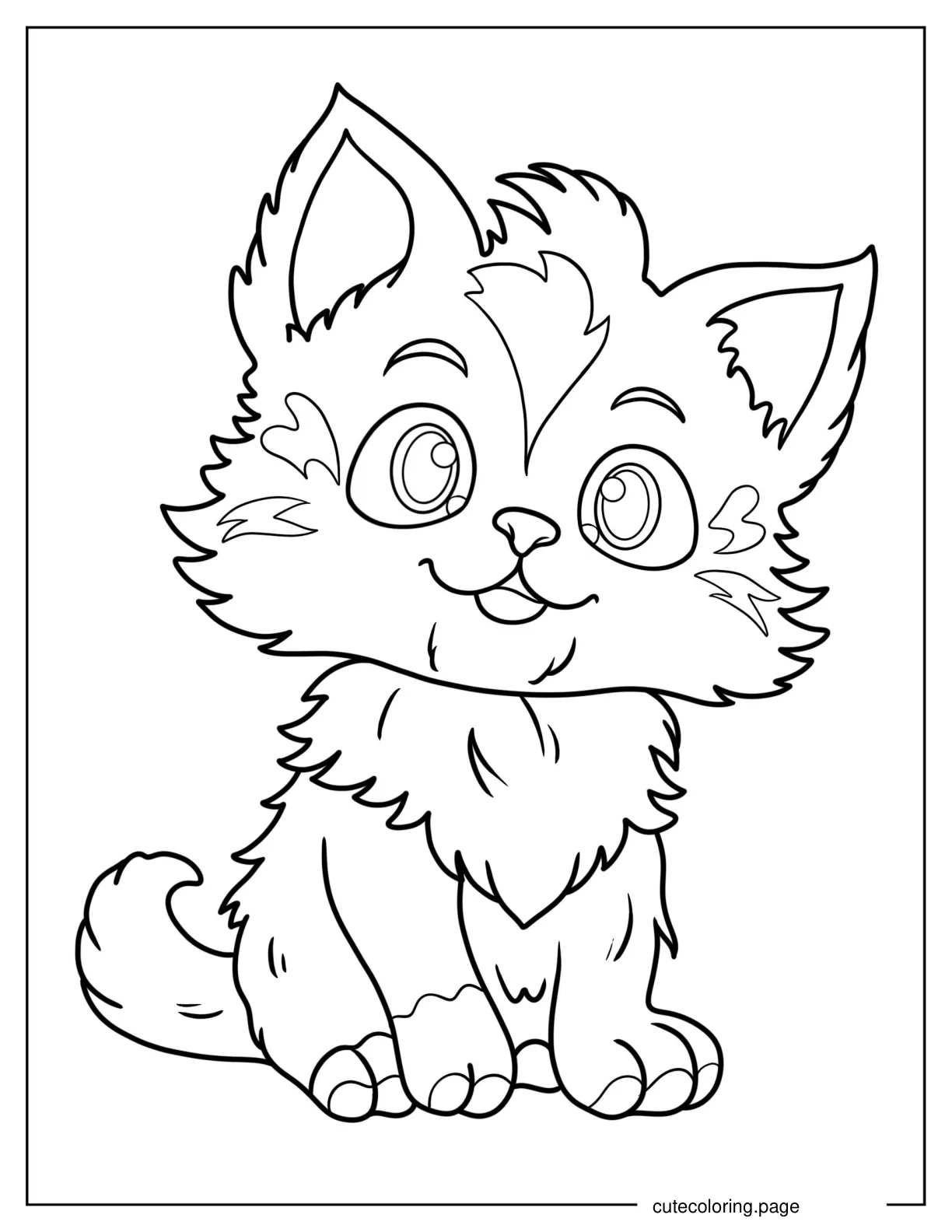 Scruffy Boy Kitten coloring page