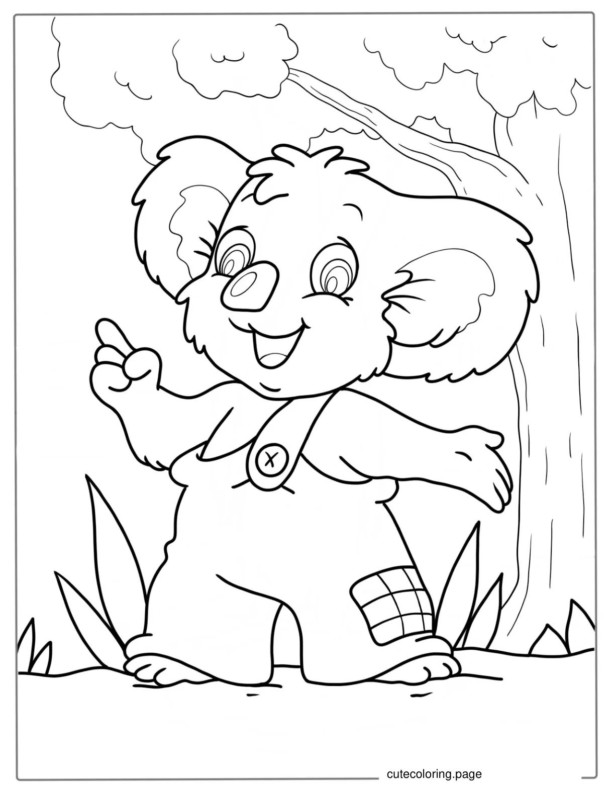 Blinky Bill Koala Coloring Sheet For Kids coloring page