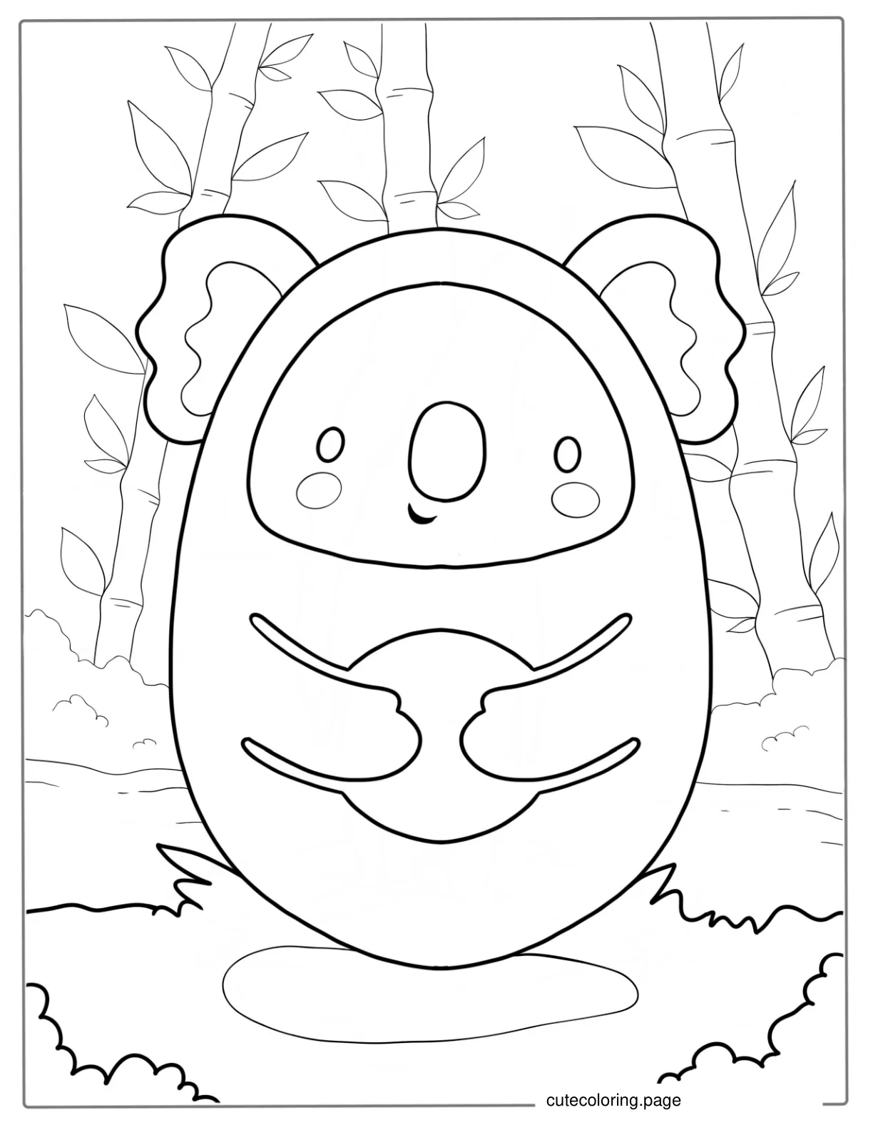 Cute Koala Bear Cartoon coloring page